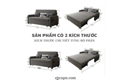 Giường sofa cao cấp đa năng thiết kế thông minh sang trọng khung thép cacbon chắc chắn có hộp để đồ tiện dụng