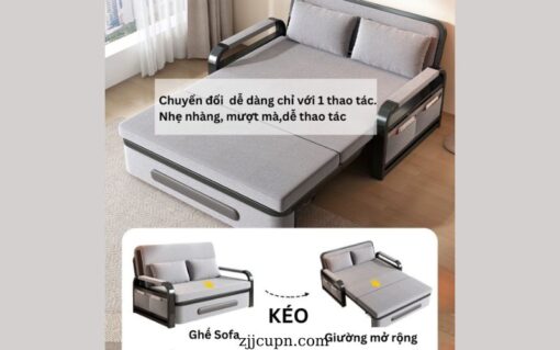 Sofa Giường Gấp Gọn Chất Liệu Khung Thép Không Gỉ Siêu Bền